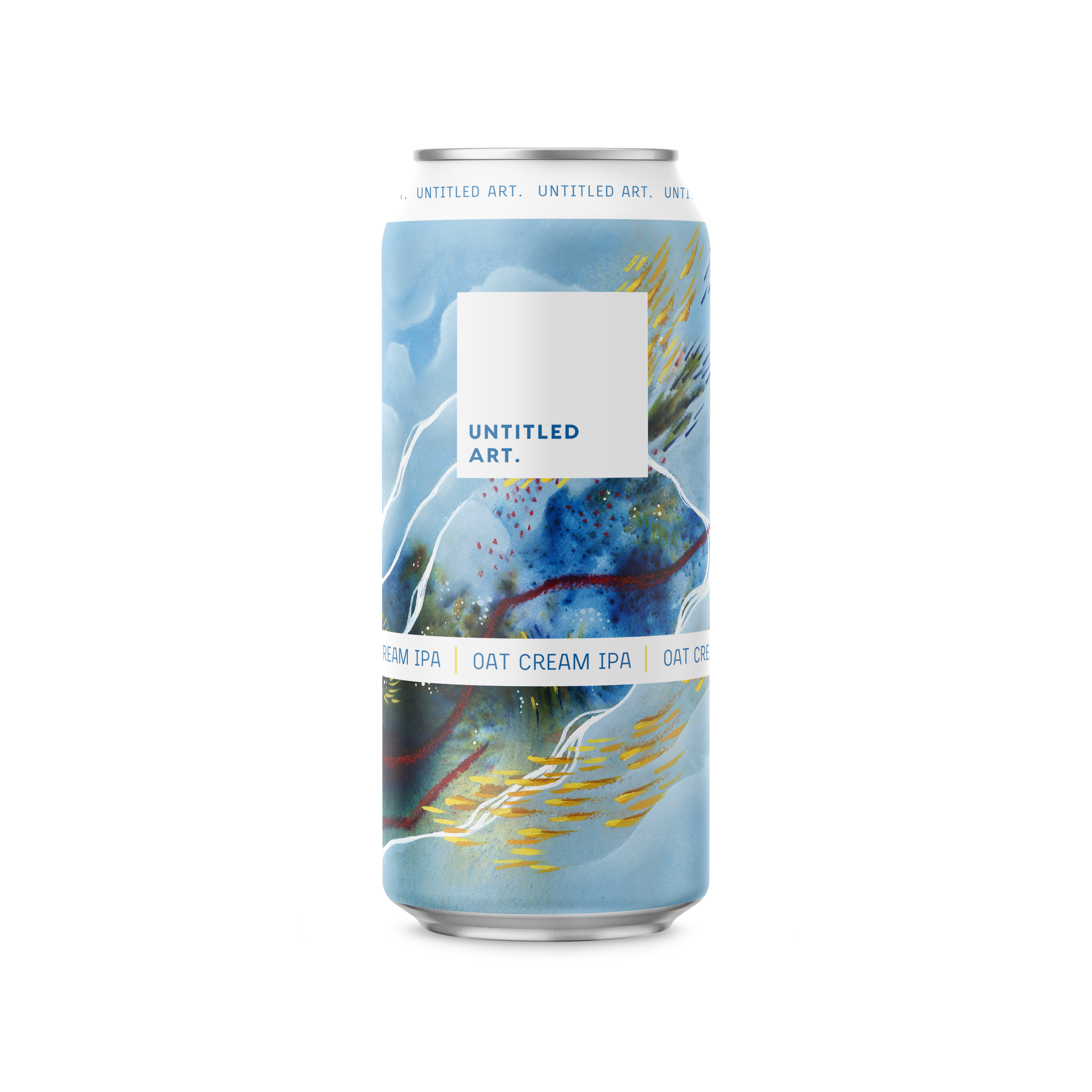 A can of iced tea with a blue background.