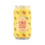 A can of cbd infused water with lemons on it.