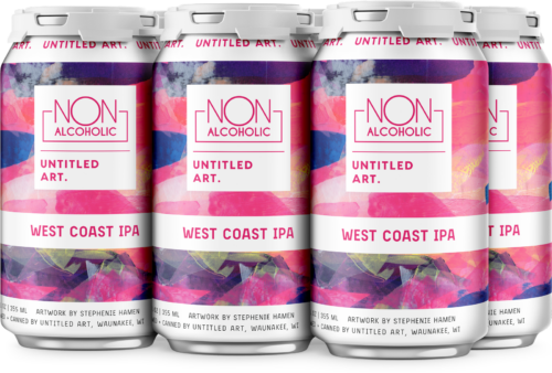 A set of four cans of non-alcoholic whittled west coast IPA (6pk).