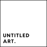 A black and white square with the words untitled art.