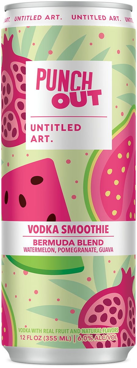 Punch out watermelon vodka smoothie can.