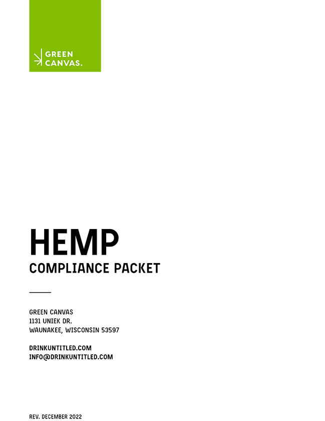 Hemp compliance packet.