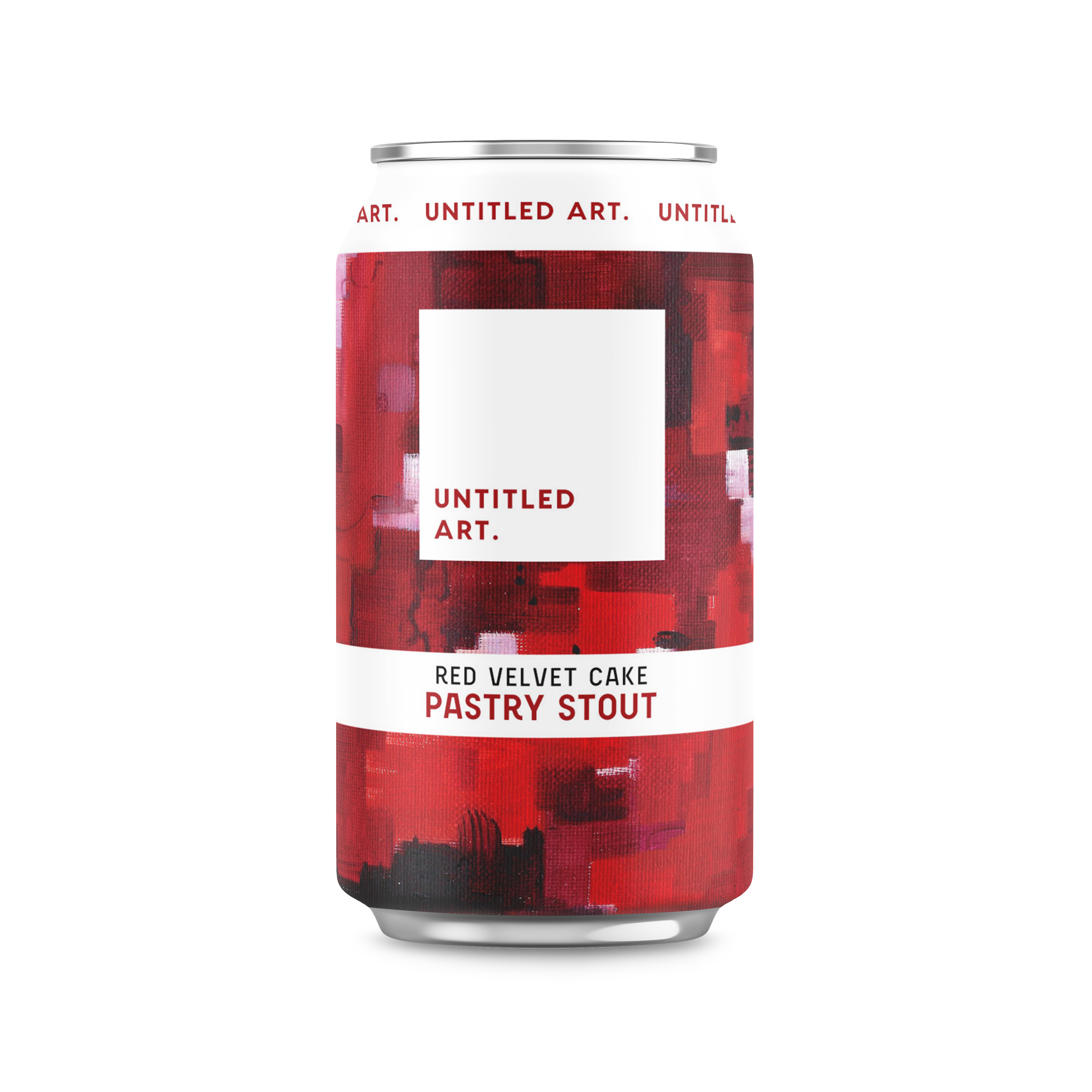 A can of red and white pastry stout.