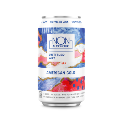 A can of non-alcoholic american gold.