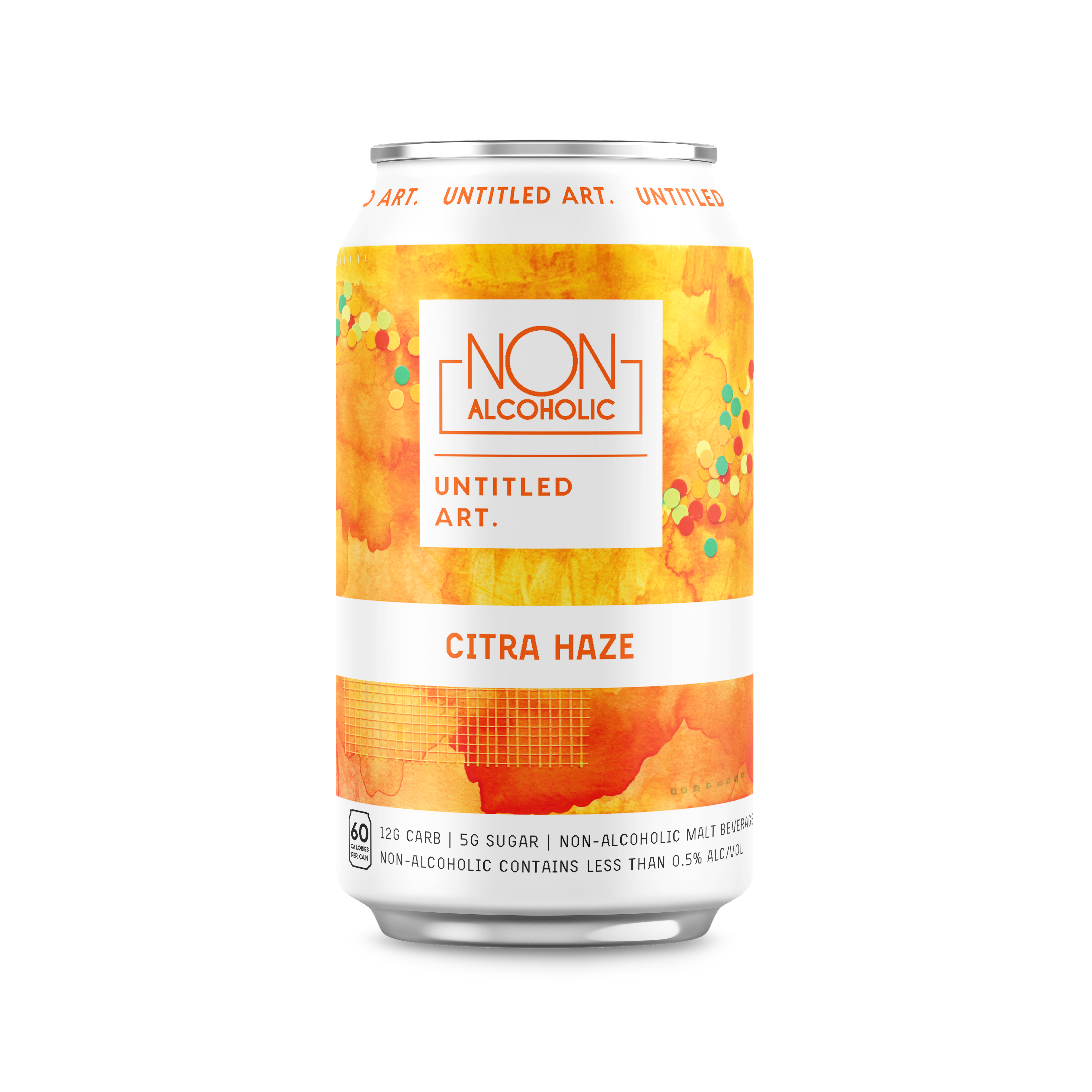 A can of non-alcoholic citrus haze.