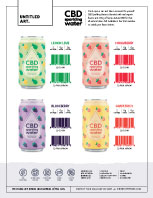 Cbd cans with different flavors of cbd.