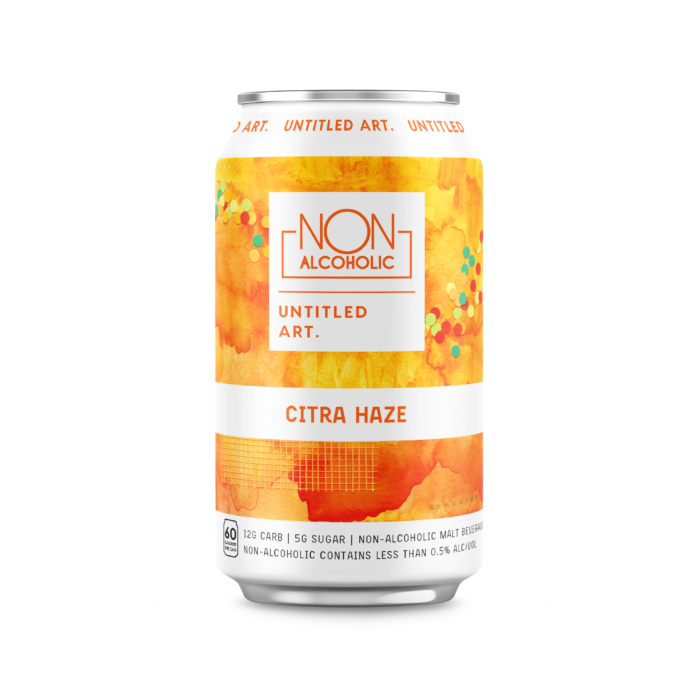 A can of non-alcoholic citrus haze.