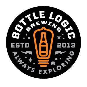 Bottle logic brewing logo.