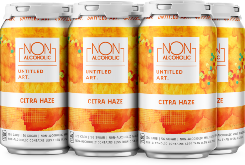 Four cans of Non-Alcoholic Citra Haze (6pk).