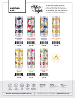 A pack of cans with different flavors.
