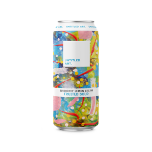 A can with a colorful design on it.
