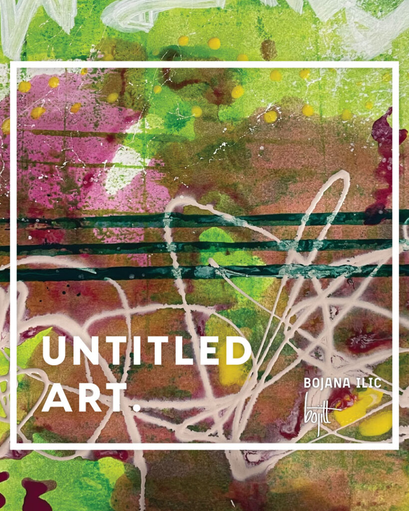 The cover of a book with the words untitled art.