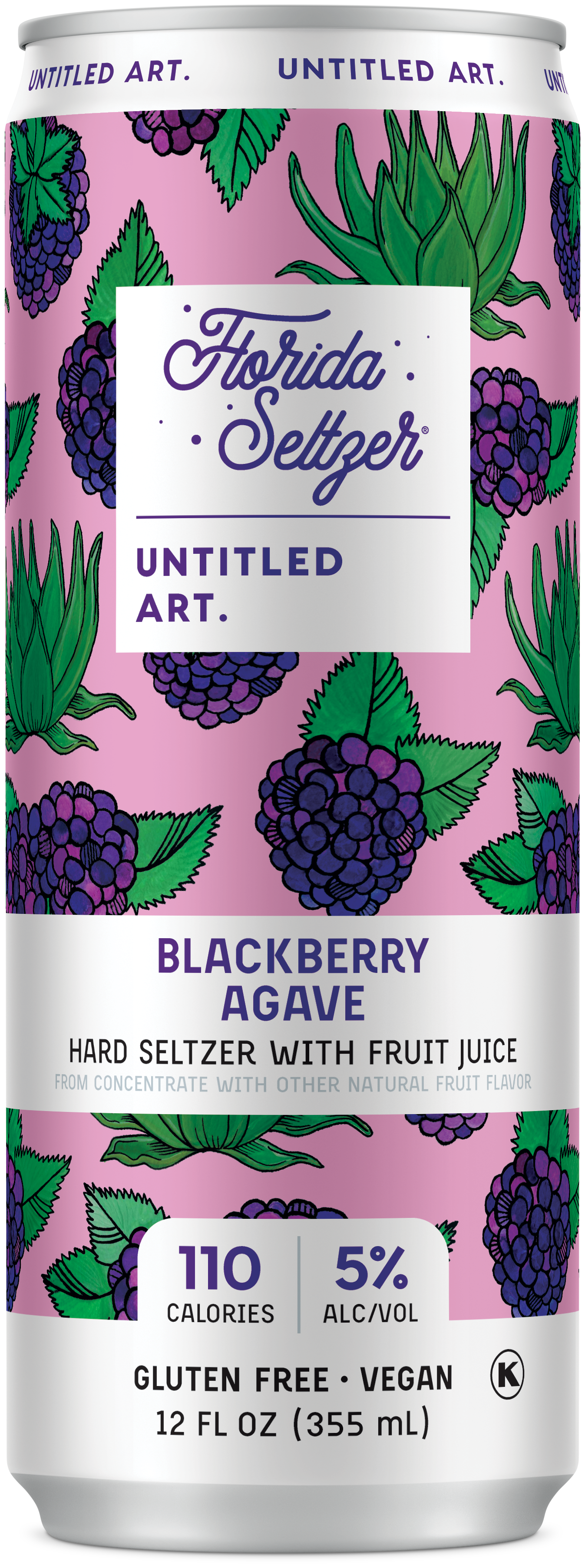 A can of blackberry agave fruit juice.