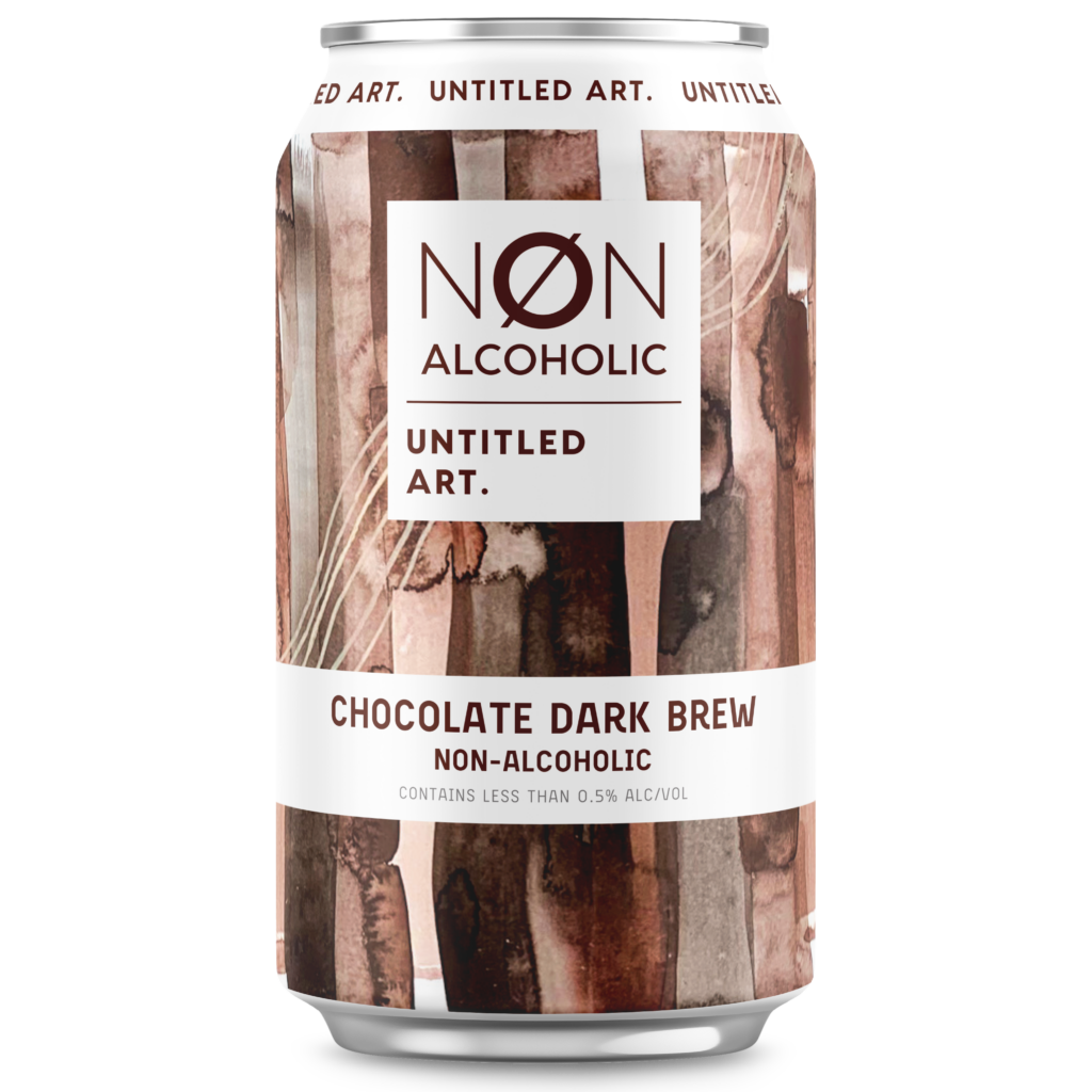 Non-alcoholic chocolate dark brew.