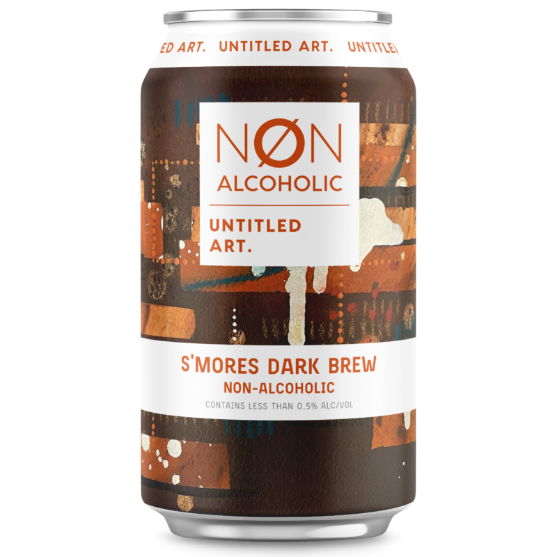 A can of no alcoholic smoes dark brew.