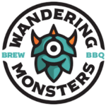 Wandering monsters brew monsters logo.